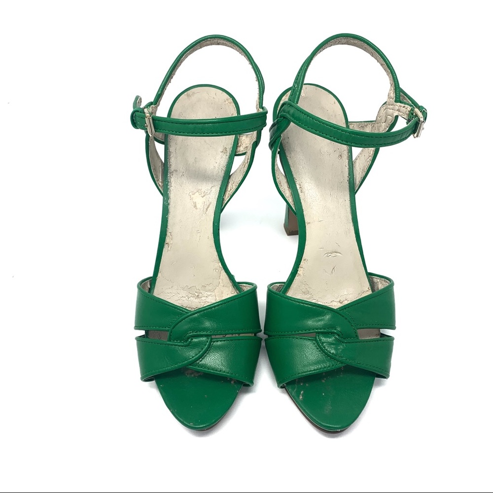 Nine West Women Green Ankle Strap High Heel Shoes